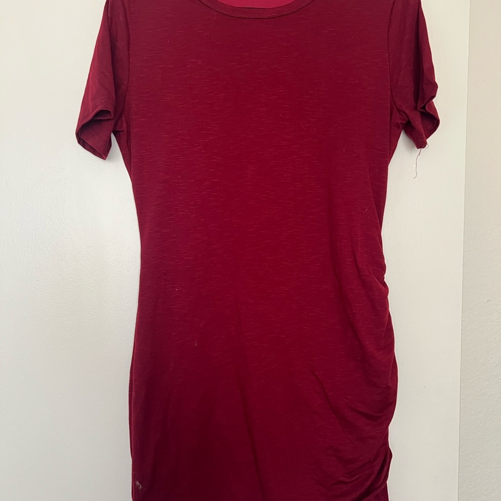 Women's Red Short Sleeve Top